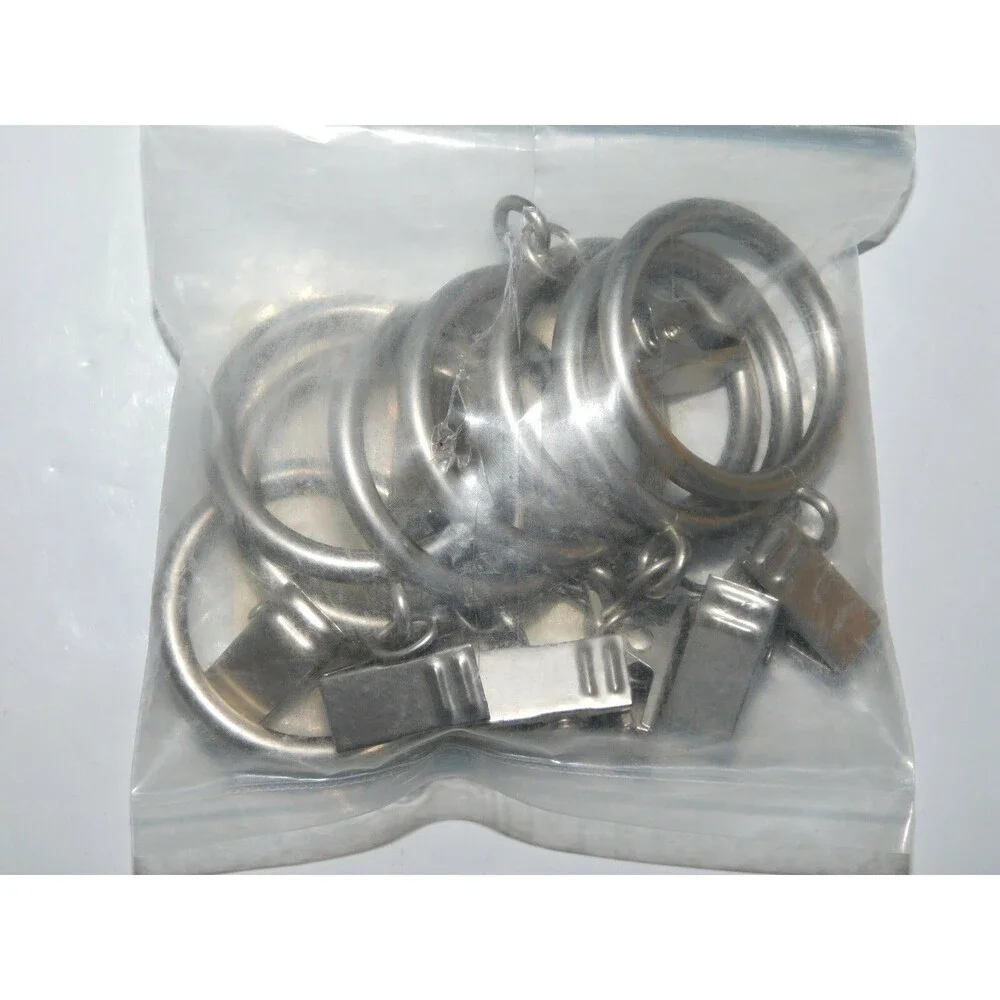 JCPenney home collection Pewter Clip Rings (1 Package / 8 Rings total)